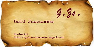 Guld Zsuzsanna névjegykártya
